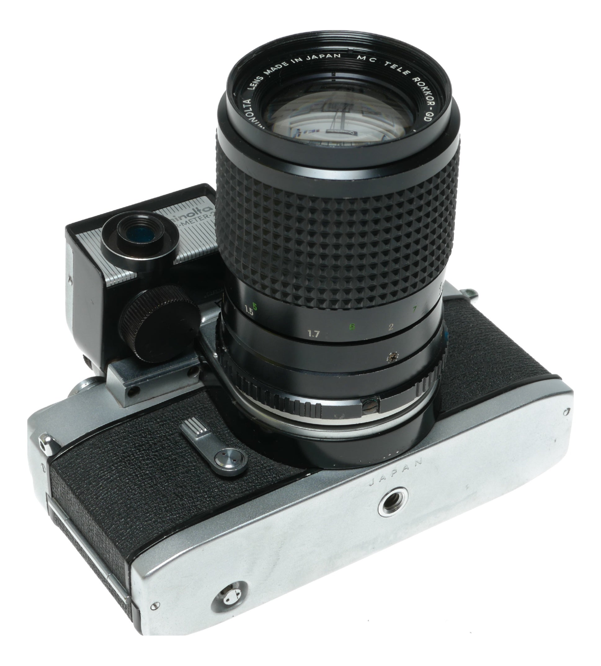 Minolta SR-1 Vintage SLR Camera with MC Tele Rokkor-QD 135mm f/3.5 Lens - View 9