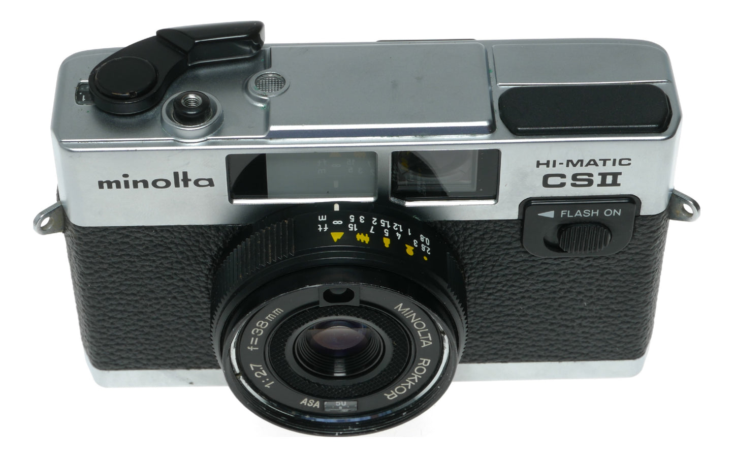 Minolta Hi-Matic CSII Vintage Film Camera with 38mm f/2.7 Rokkor Lens - View 3