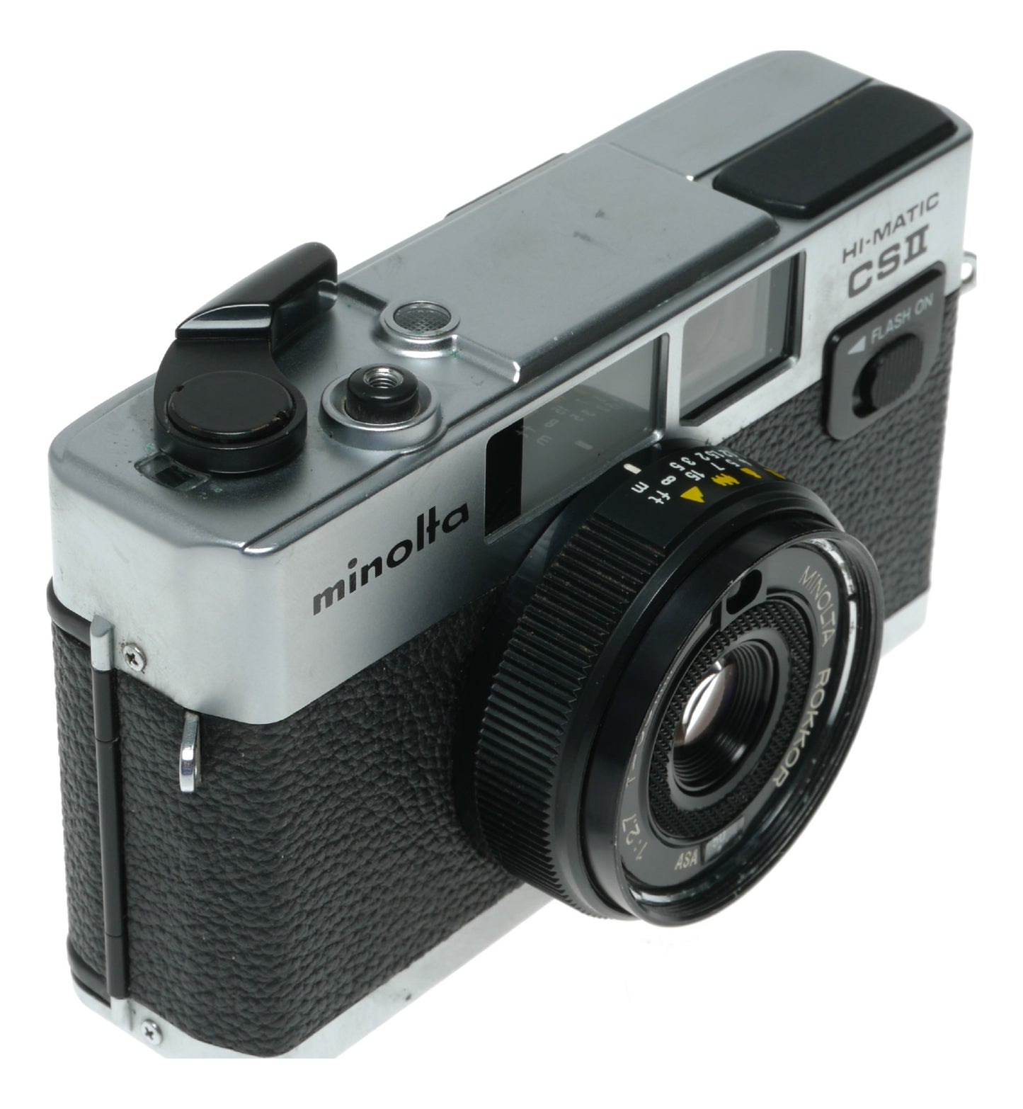 Minolta Hi-Matic CSII Vintage Film Camera with 38mm f/2.7 Rokkor Lens - View 4