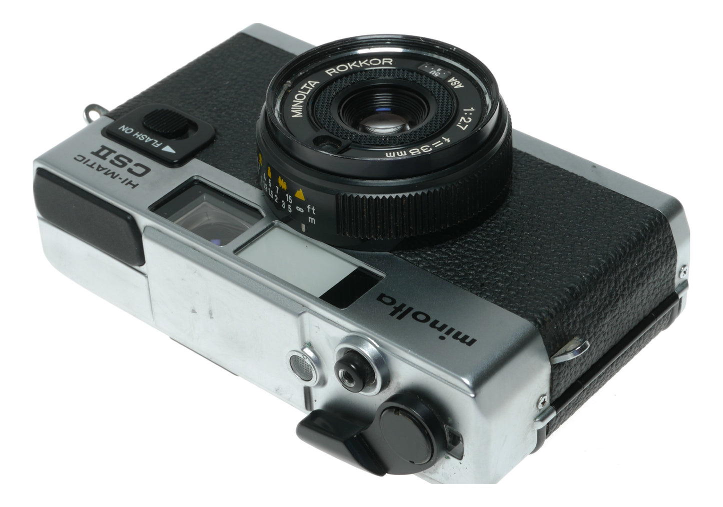 Minolta Hi-Matic CSII Vintage Film Camera with 38mm f/2.7 Rokkor Lens - View 11