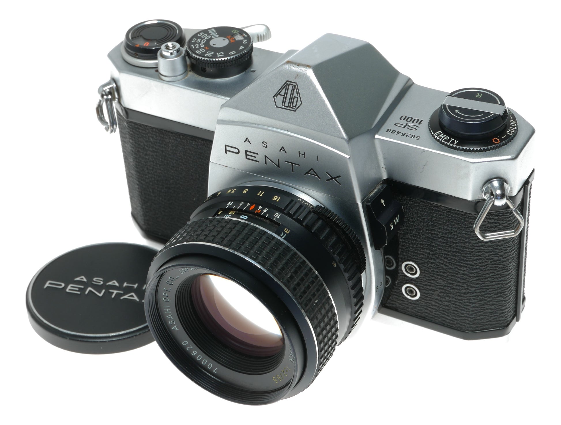 Asahi Pentax SP1000 Vintage SLR Camera with SMC Takumar 55mm f/2 Lens - View 2