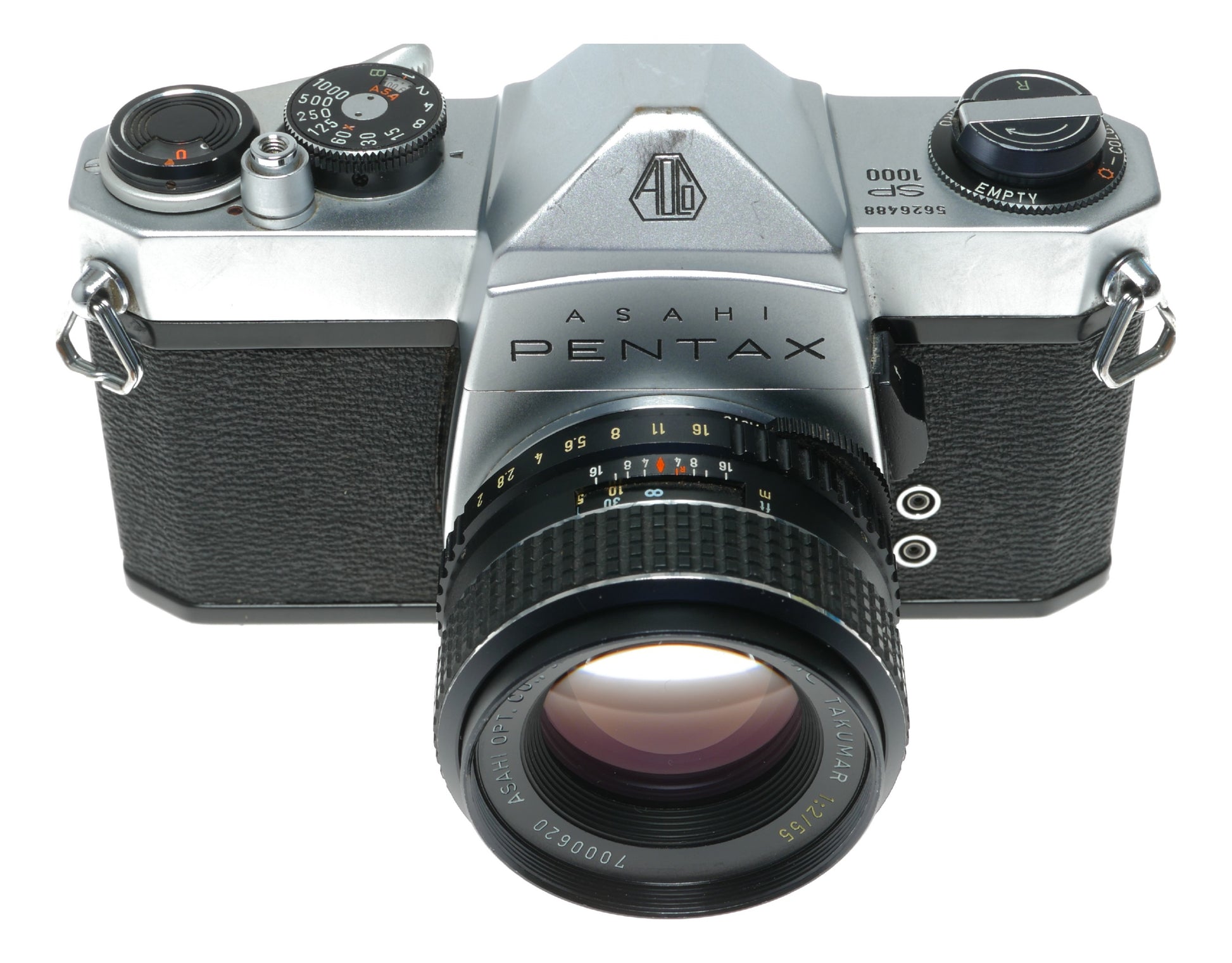 Asahi Pentax SP1000 Vintage SLR Camera with SMC Takumar 55mm f/2 Lens - View 3