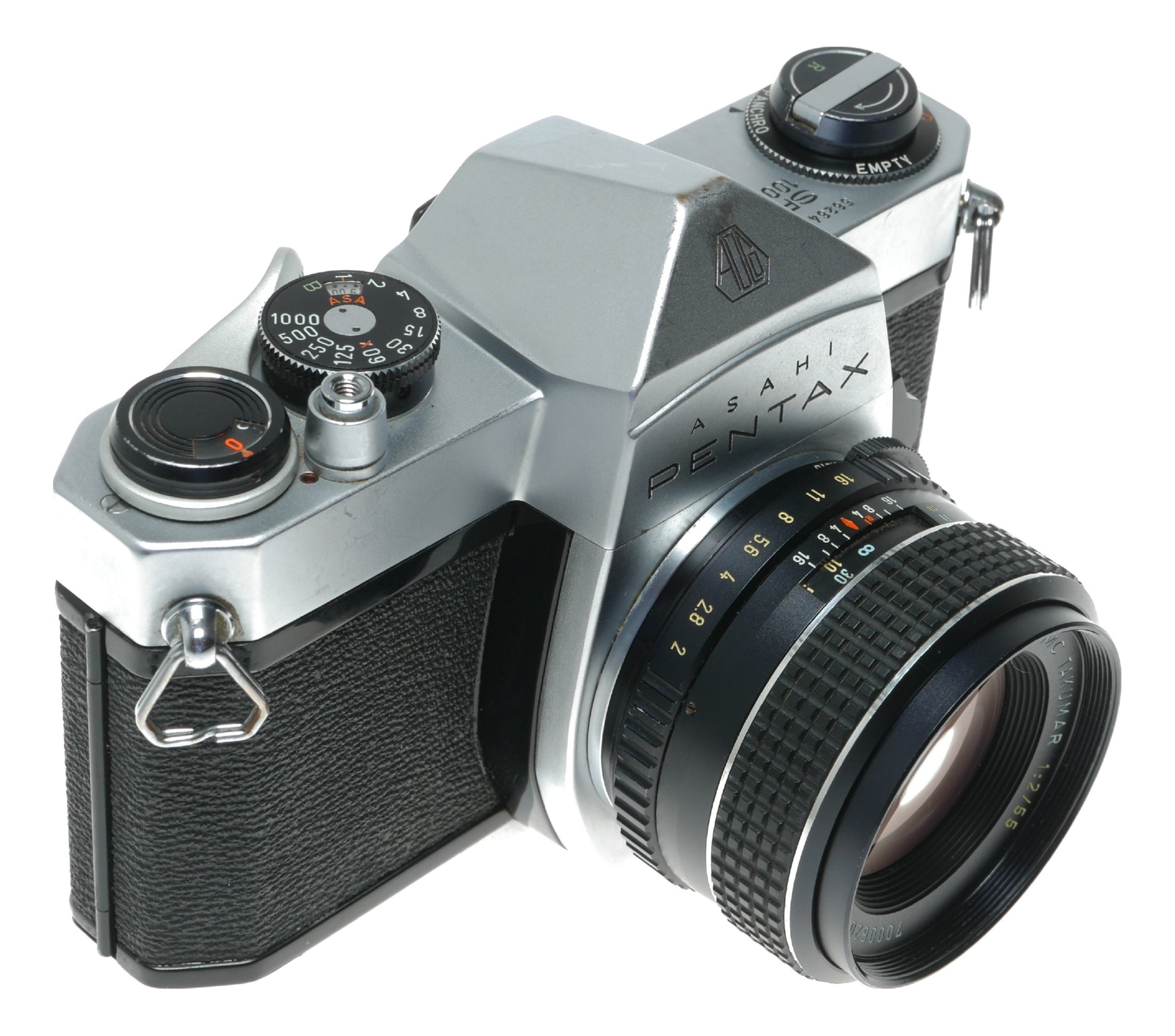 Asahi Pentax SP1000 Vintage SLR Camera with SMC Takumar 55mm f/2 Lens - View 4