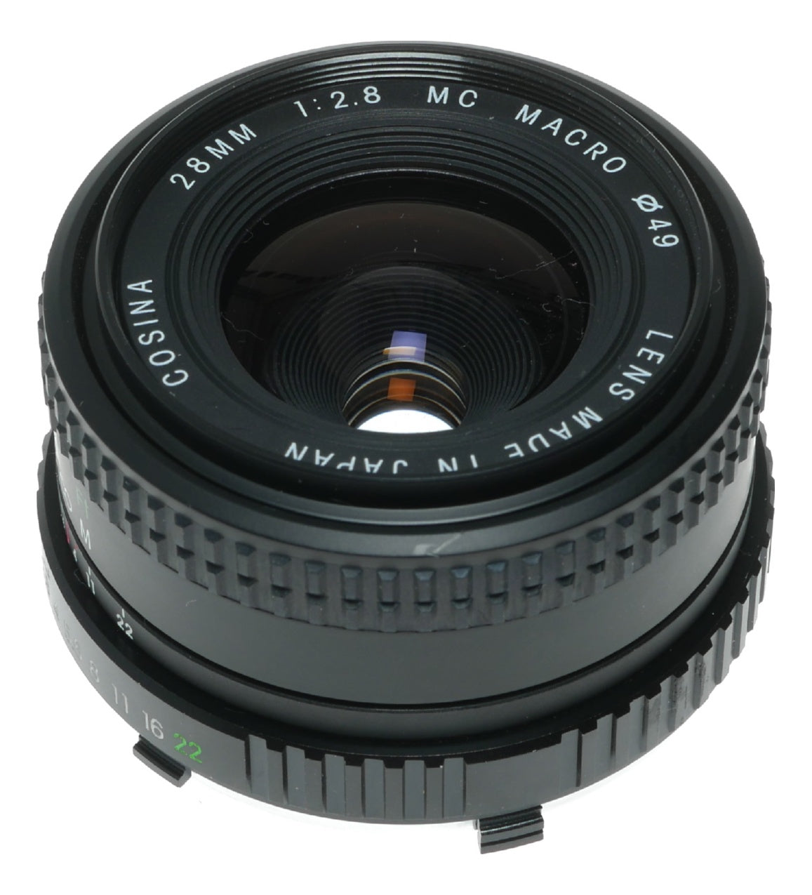 Cosina 28mm f/2.8 MC Macro Lens Made in Japan - View 3