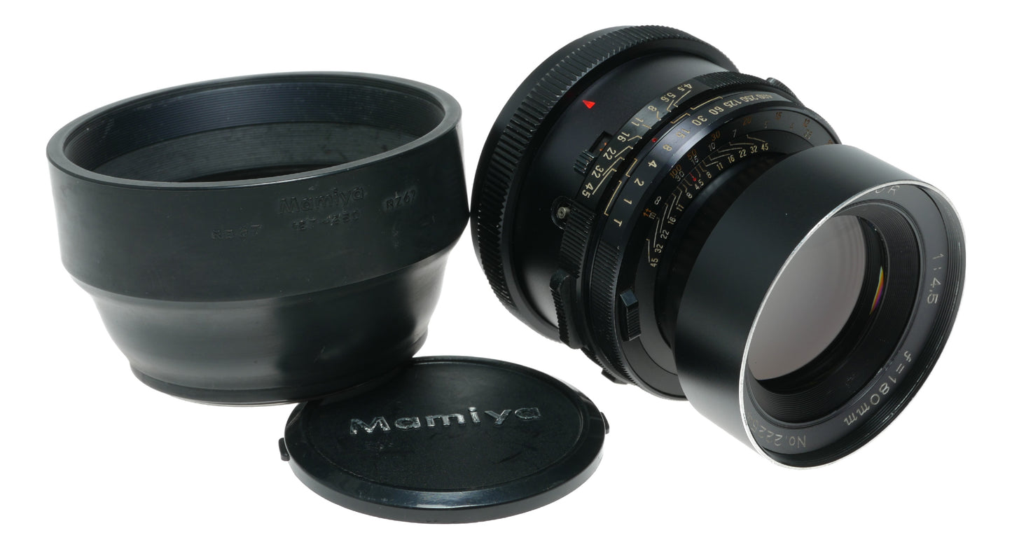 Mamiya-Sekor 180mm f/4.5 Vintage Camera Lens Made in Japan