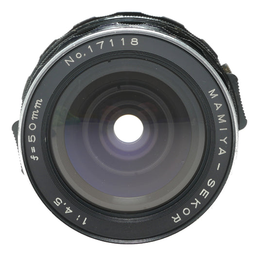 Mamiya-Sekor 50mm f/4.5 Vintage Camera Lens Made in Japan - View 2