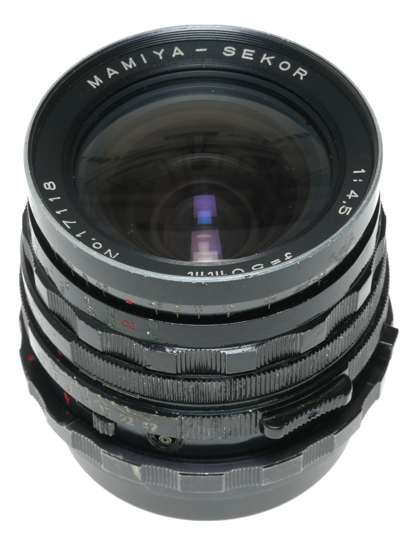 Mamiya-Sekor 50mm f/4.5 Vintage Camera Lens Made in Japan - View 12
