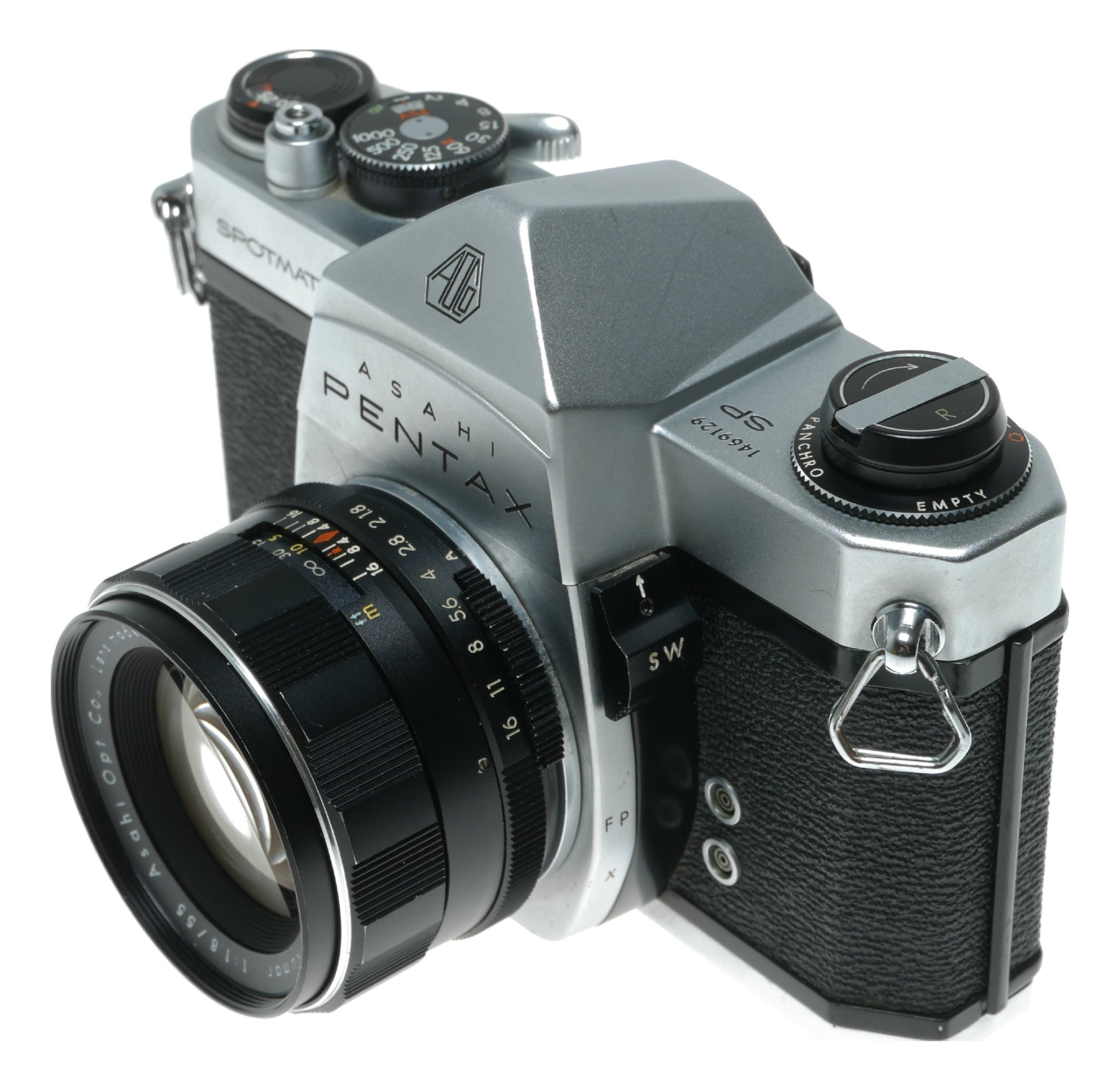 Asahi Pentax Spotmatic Vintage SLR Camera with Super-Takumar 1:1.8/55mm Lens - View 2