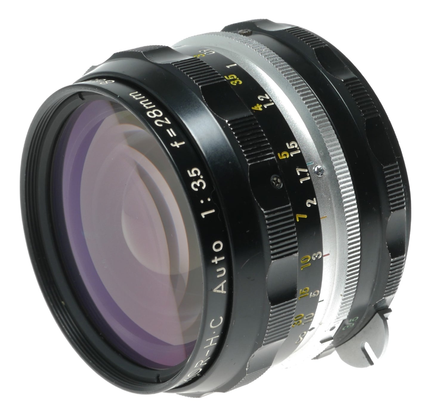 Nikon Nikkor-H.C Auto 28mm f/3.5 Vintage Lens with HN-2 Hood - View 11