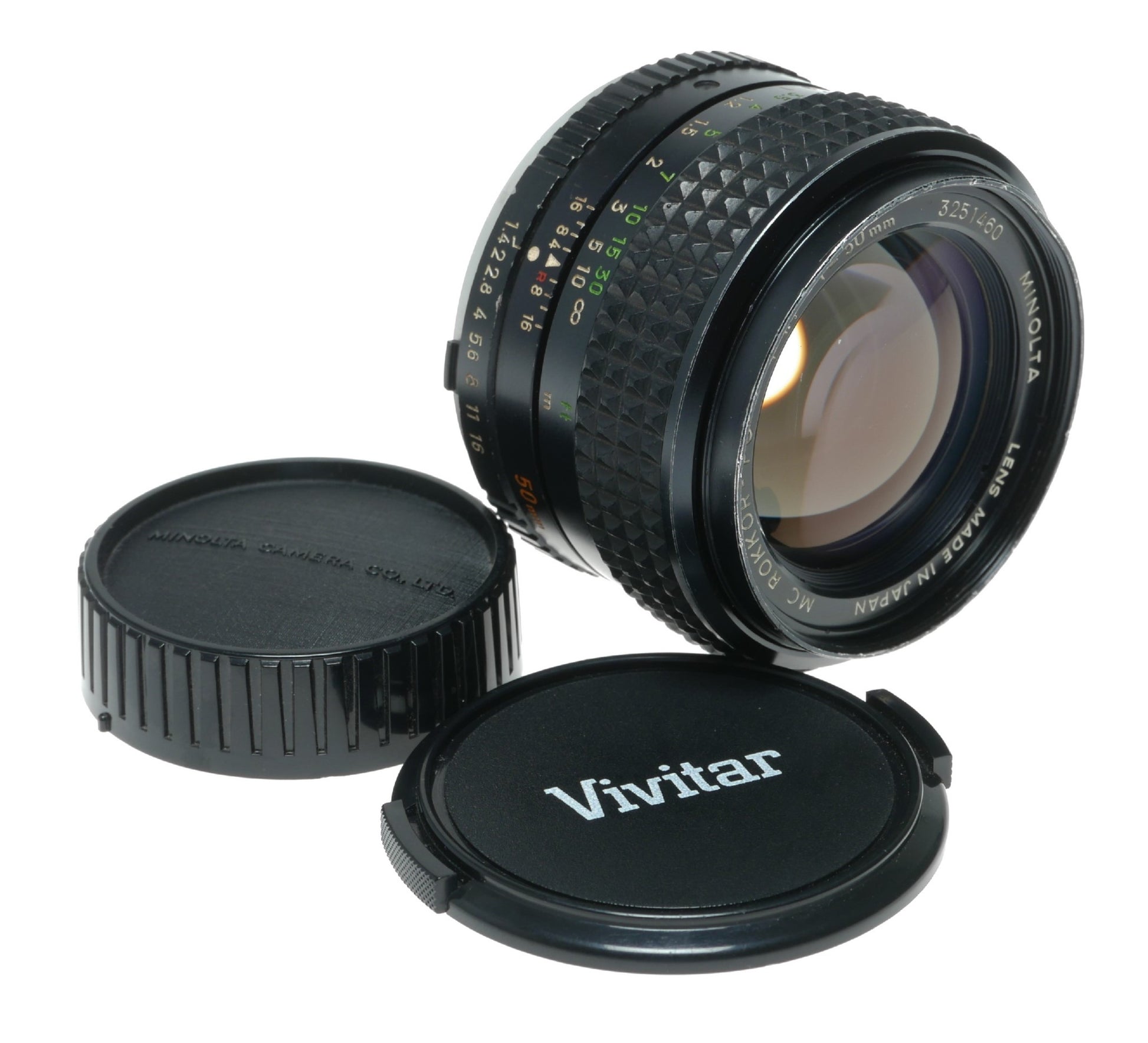 Minolta MC Rokkor-PG 50mm f/1.4 Vintage Camera Lens Made in Japan