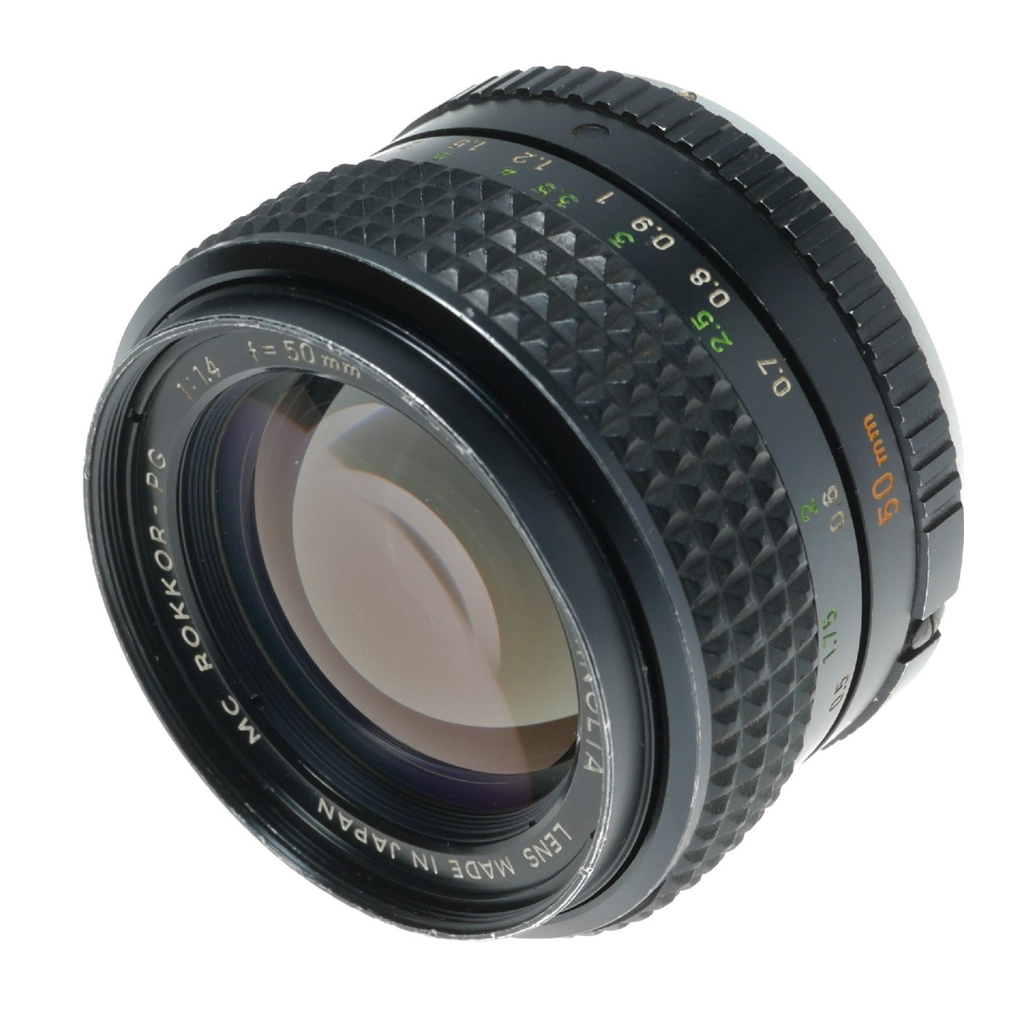 Minolta MC Rokkor-PG 50mm f/1.4 Vintage Camera Lens Made in Japan - View 2