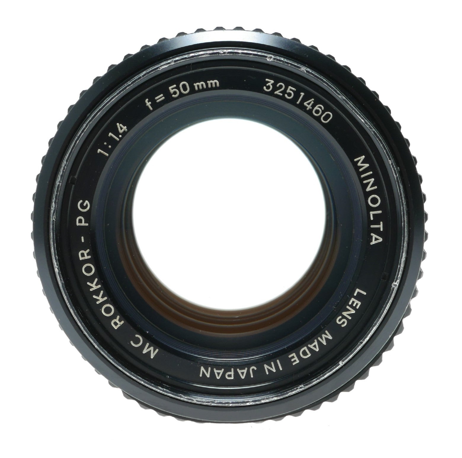 Minolta MC Rokkor-PG 50mm f/1.4 Vintage Camera Lens Made in Japan - View 6
