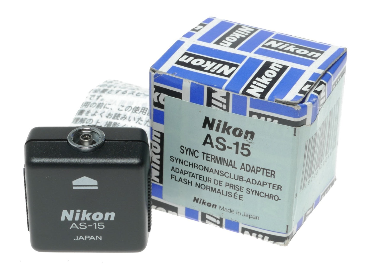 Vintage Nikon AS-15 Sync Terminal Adapter for Flash Photography, Made in Japan