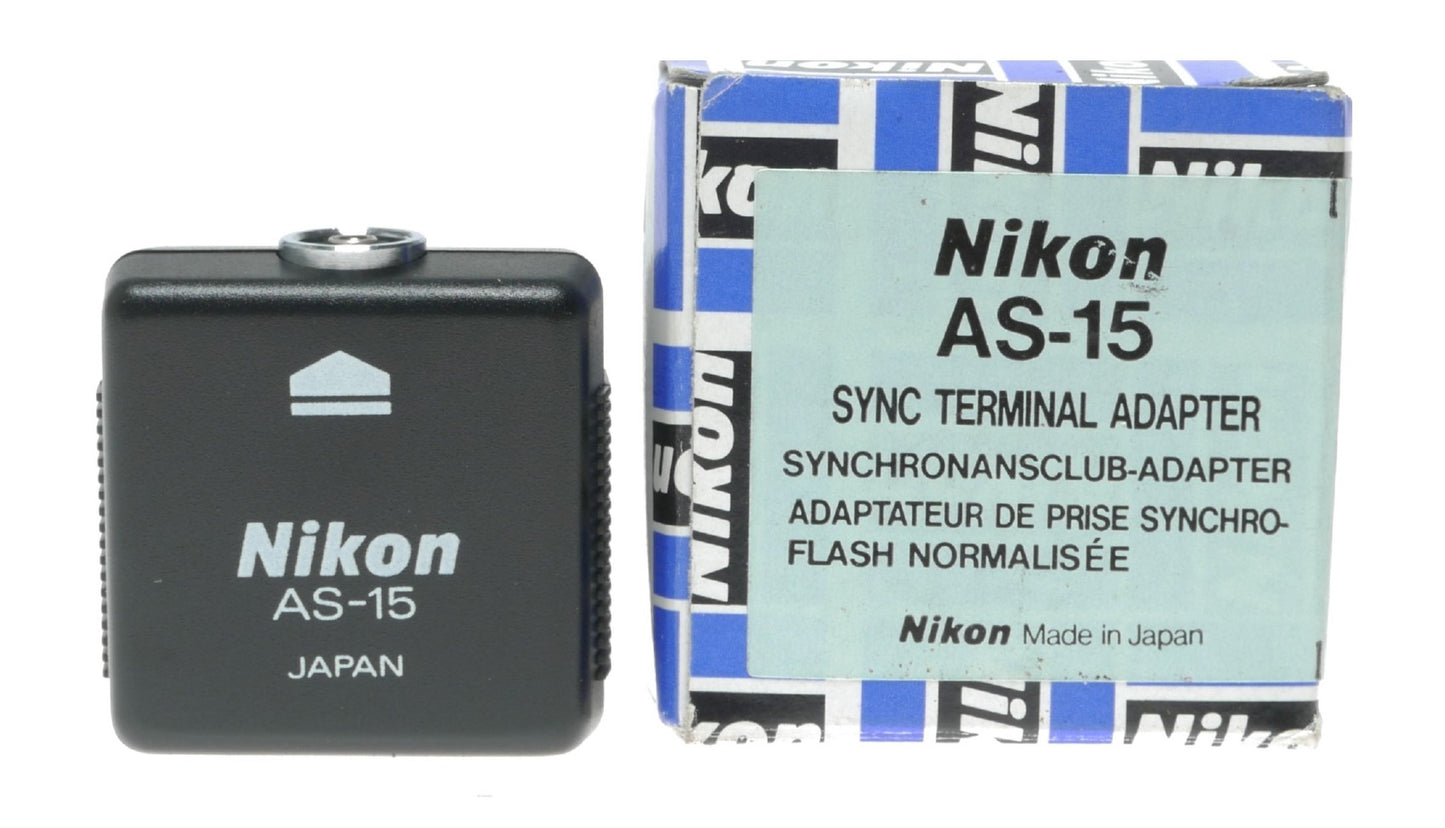 Nikon AS-15 Sync Terminal Adapter for Flash Photography, Made in Japan - View 2