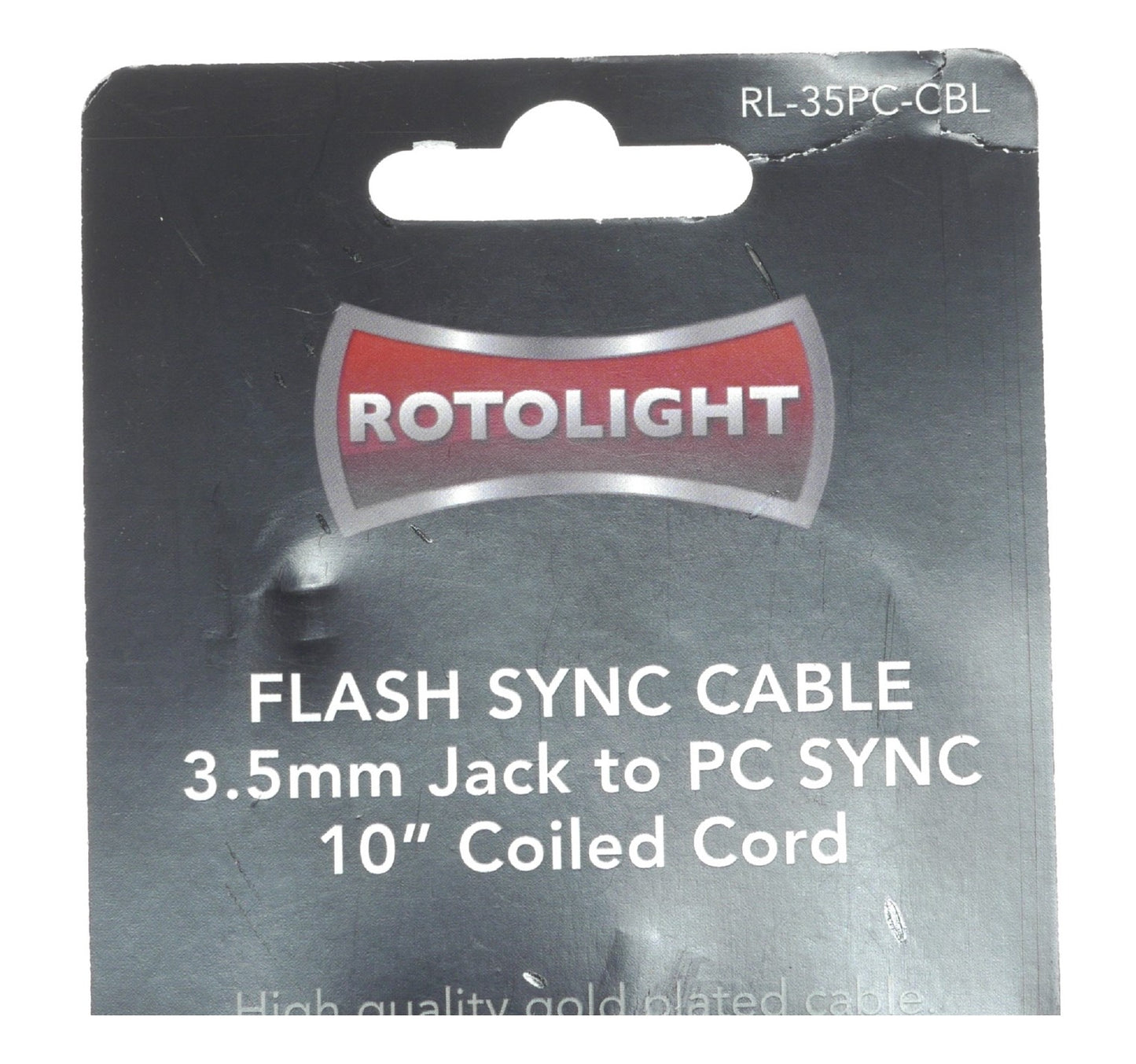 Rotolight RL-35PC-CBL Flash Sync Cable with 3.5mm Jack to PC Sync, 10" Coiled Cord - View 2