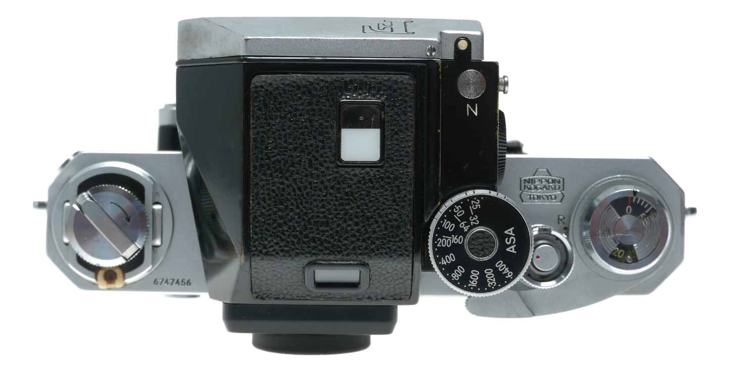 Nikon F Vintage Film SLR Camera with Nippon Kogaku Tokyo Lens, Made in Japan - View 6