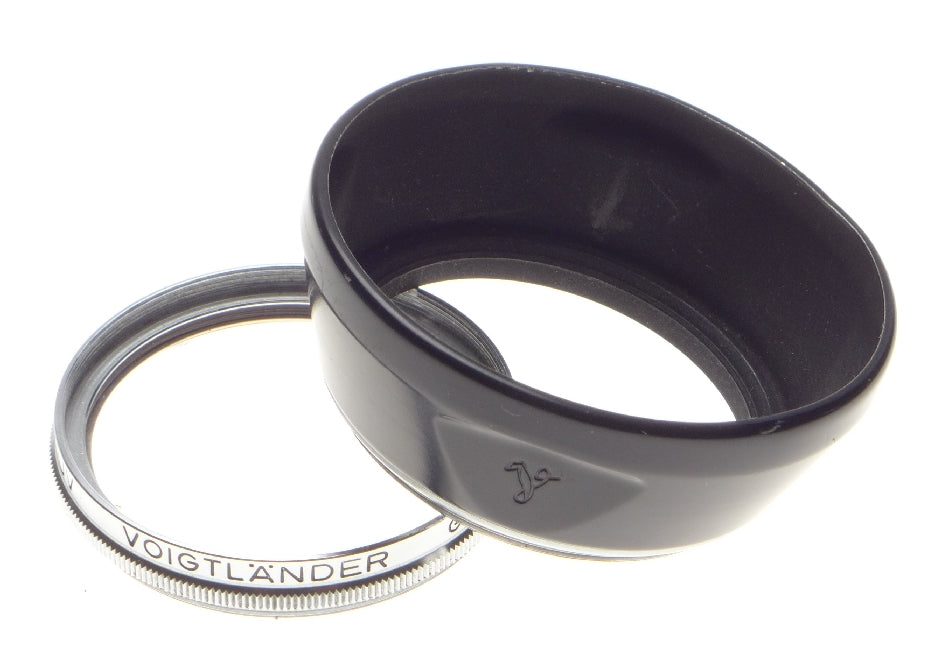 Voigtlander bessamatic slr film camera skopar x 1:2.8/50 lens filter hood meter