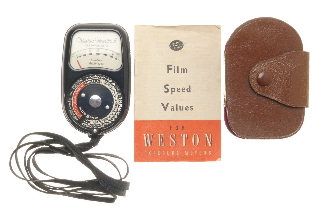Sangamo weston master ii cine light exposure meter leather pouch instructions
