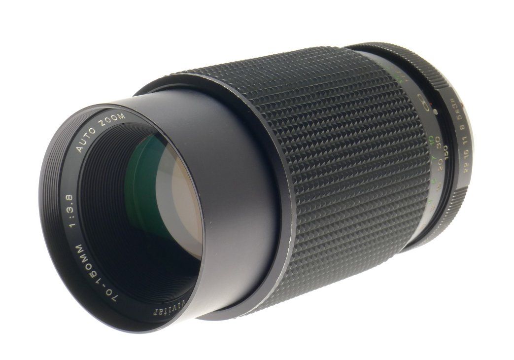 Vivitar 70-150mm f/3.8 close focusing auto zoom camera lens 55mm diameter