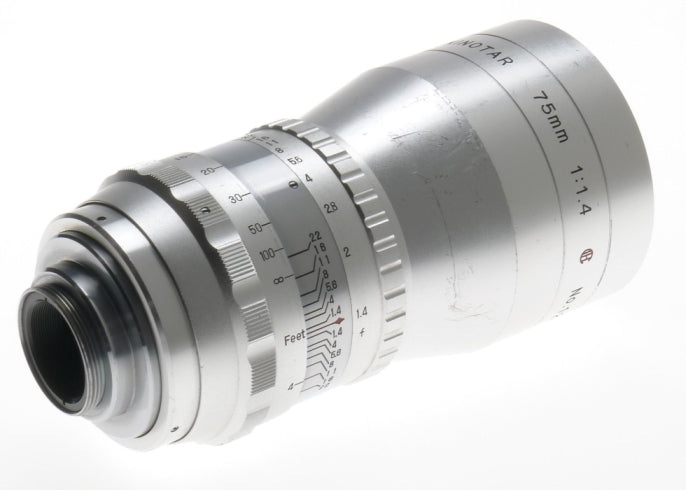 KINOTAR 75mm 1:1.4 PROFESSIONAL 16mm CINE LENS 1:1.4/75 MEGA RARE ICHIZUKA OPT.