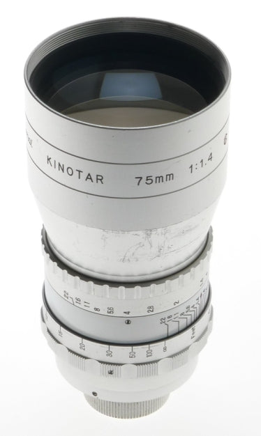 KINOTAR 75mm 1:1.4 PROFESSIONAL 16mm CINE LENS 1:1.4/75 MEGA RARE ICHIZUKA OPT.