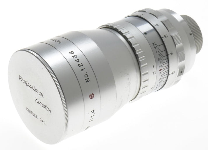 KINOTAR 75mm 1:1.4 PROFESSIONAL 16mm CINE LENS 1:1.4/75 MEGA RARE ICHIZUKA OPT.
