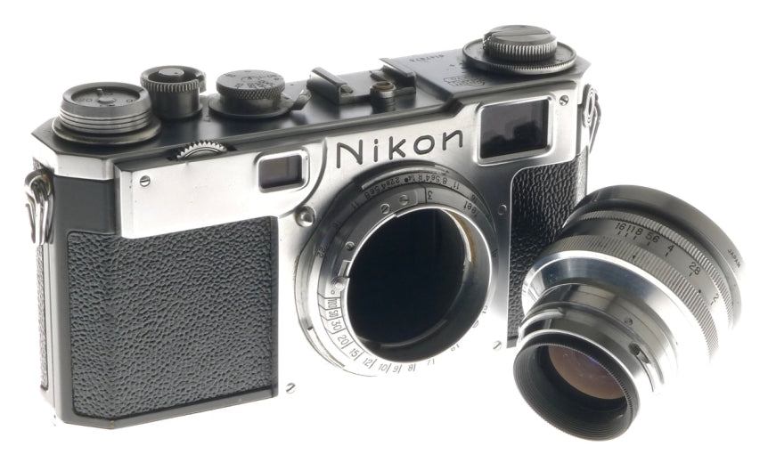 HALF CASE S2 NIKON RANGFINDER 35mm FILM CAMERA NIPPON KOGAKU NIKKOR H.C F2 f=5cm