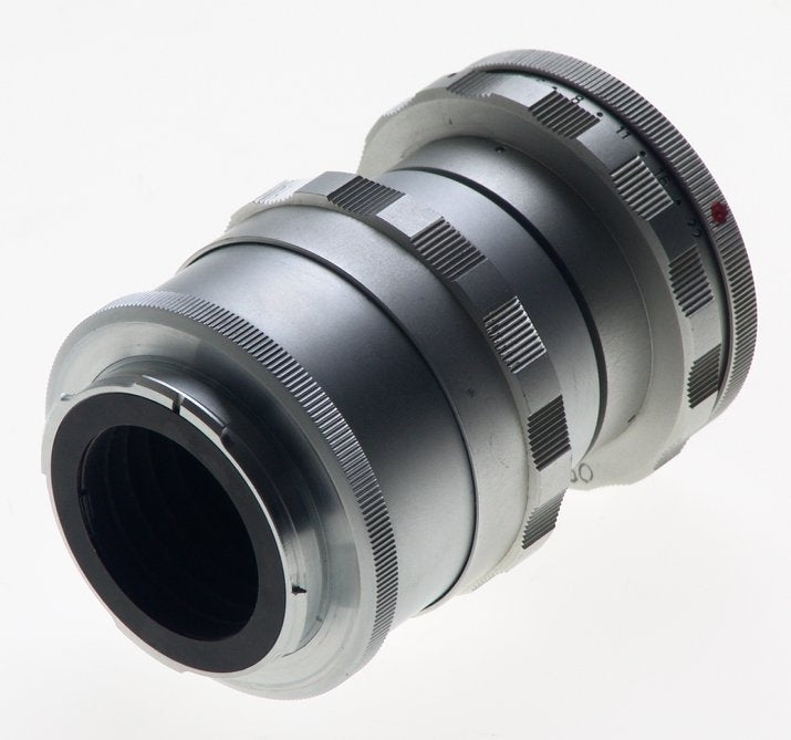 CANADA LEITZ ELMAR 1:3.5/65mm CHROME VISOFLEX LENS f=65mm WITH 16464 K MOUNT NR