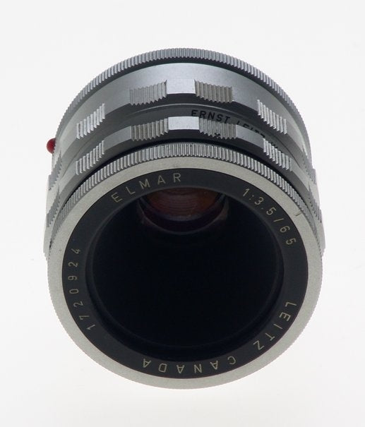 CANADA LEITZ ELMAR 1:3.5/65mm CHROME VISOFLEX LENS f=65mm WITH 16464 K MOUNT NR