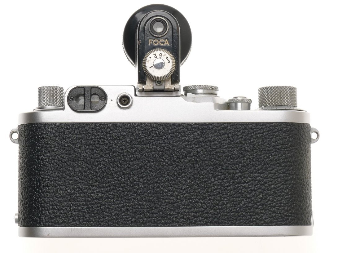 LEICA RED DIAL IIIf 35mm FILM CAMERA 3F LEITZ ELMAR 1:3.5/3.5cm M39 CASE FINDER