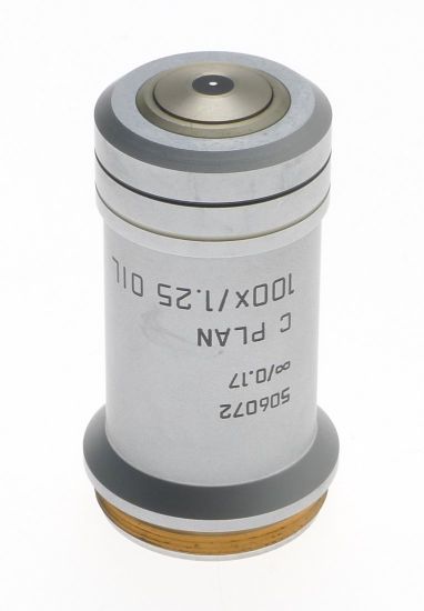 C PLAN 100x/1.25 OIL OBJECTIVE LENS 506072 RARE LEICA DM LABORATORY MICROSCOPE