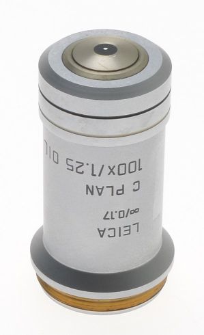 C PLAN 100x/1.25 OIL OBJECTIVE LENS 506072 RARE LEICA DM LABORATORY MICROSCOPE