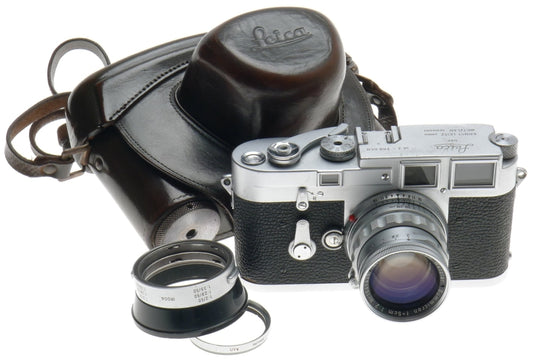 DS LEICA M3 FILM 35mm CAMERA WITH SERVICED SUMMICRON 1:2/50mm RIGID CHROME LENS