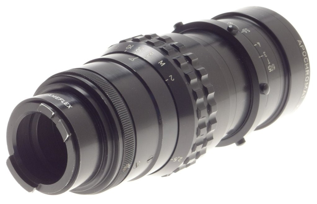 Kinoptik 1:2.5 f=150mm Apochromat tele camera lens 2.5/150mm Cameflex hood CLA'd