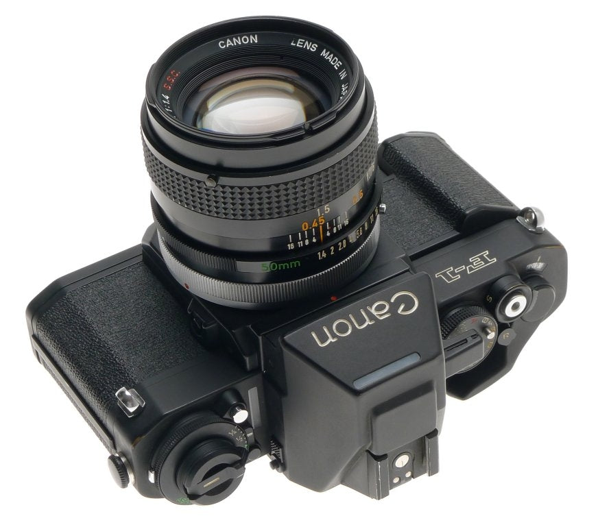 CANON F-1 SLR 35mm FILM CAMERA AE FINDER FN 1.4 S.S.C f=50mm CASE FILTER 1.4/50