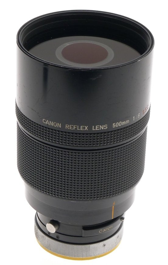 CANON SLR CAMERA BLACK REFLEX LENS 500mm 1:8 S.S.C FD MOUNT 8/500mm CLEAN CAP