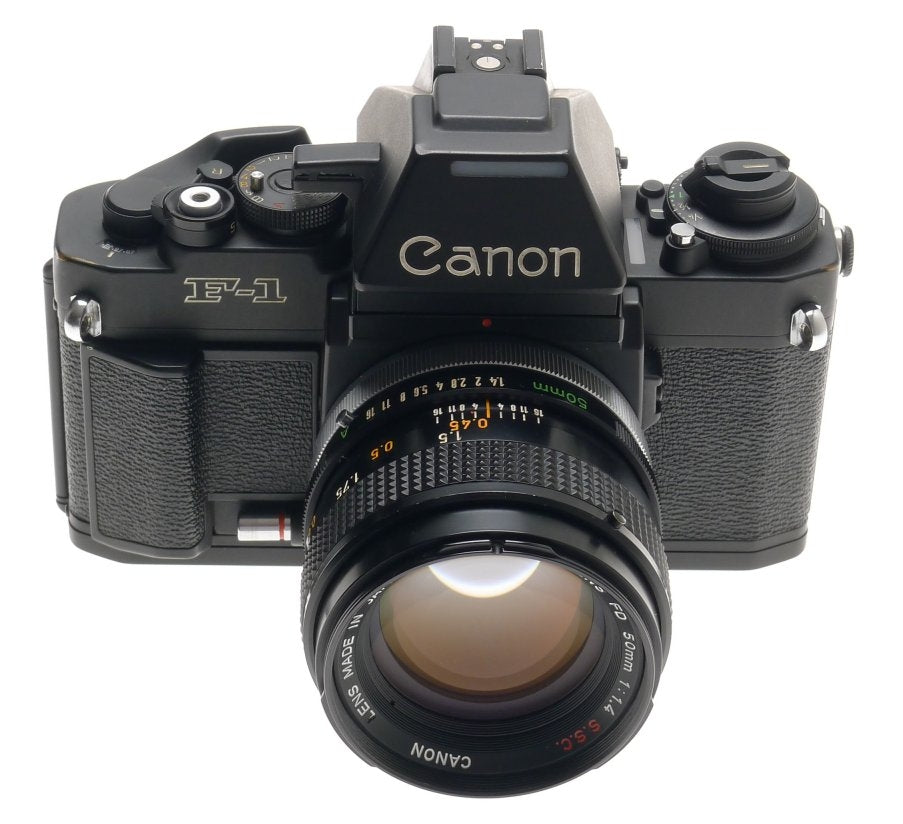 CANON F-1 SLR 35mm FILM CAMERA AE FINDER FN 1.4 S.S.C f=50mm CASE FILTER 1.4/50