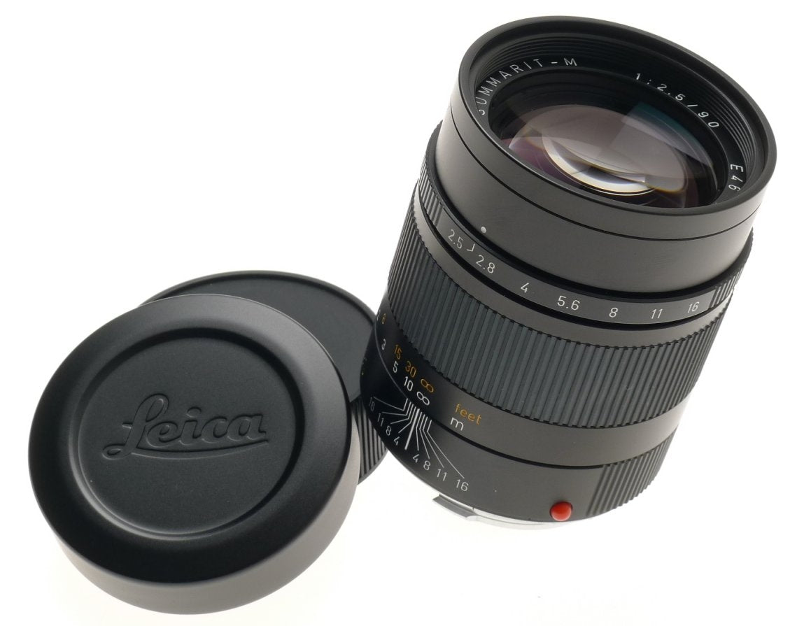LEICA 1:2.5/90mm SUMMARIT-M CAMERA LENS M9 M3 BLACK 6 bit MONOCHROME GUARANTEE