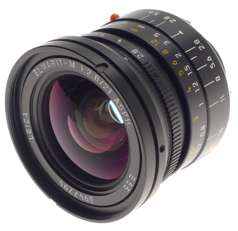 NEW LEICA ELMARIT-M 2.8/21mm ASPH. LENS 11135 WIDE ANGLE 6-Bit BOX CAP HOOD f=21