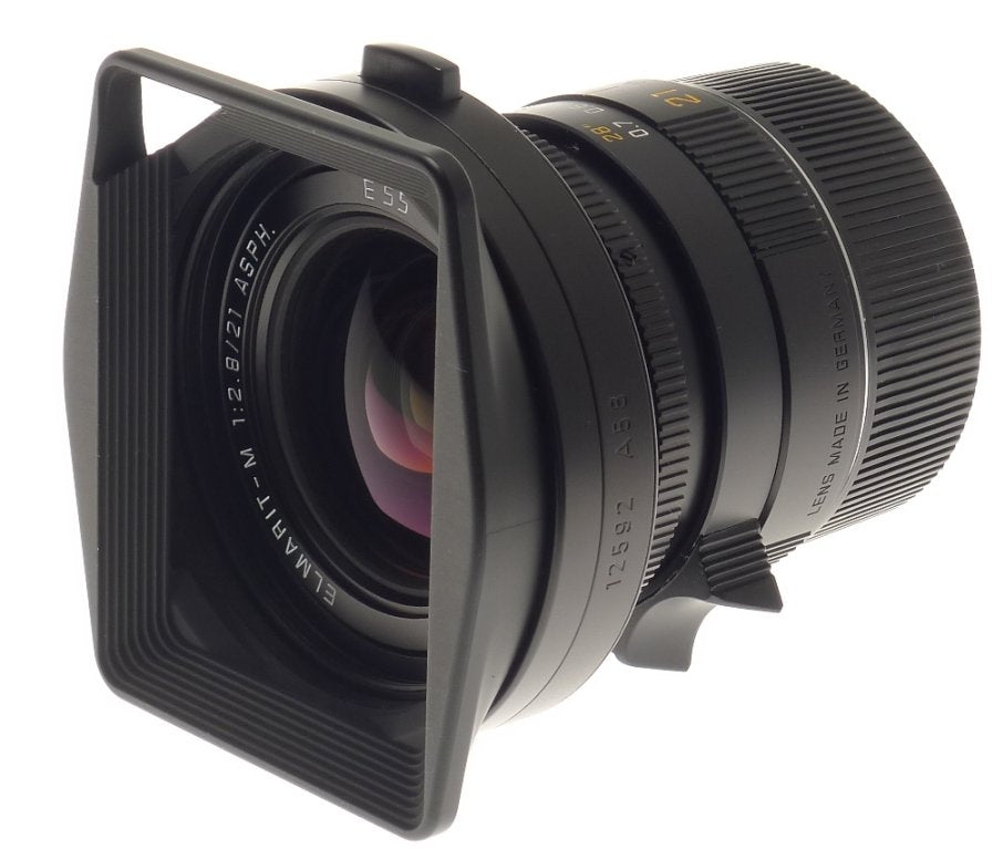 NEW LEICA ELMARIT-M 2.8/21mm ASPH. LENS 11135 WIDE ANGLE 6-Bit BOX CAP HOOD f=21