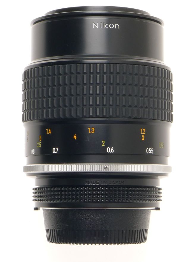 MICRO-NIKKOR 105mm 1:4 FILTER CAPS HOOD 4/105mm MINT SLR 35mm BLACK CAMERA LENS