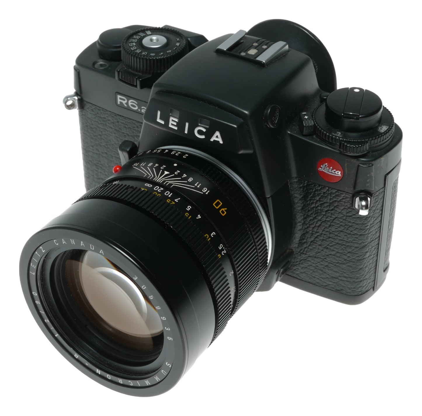 Leica R6.2 SLR 35, 90 and 60mm Macro-Elmarit-R film camera set