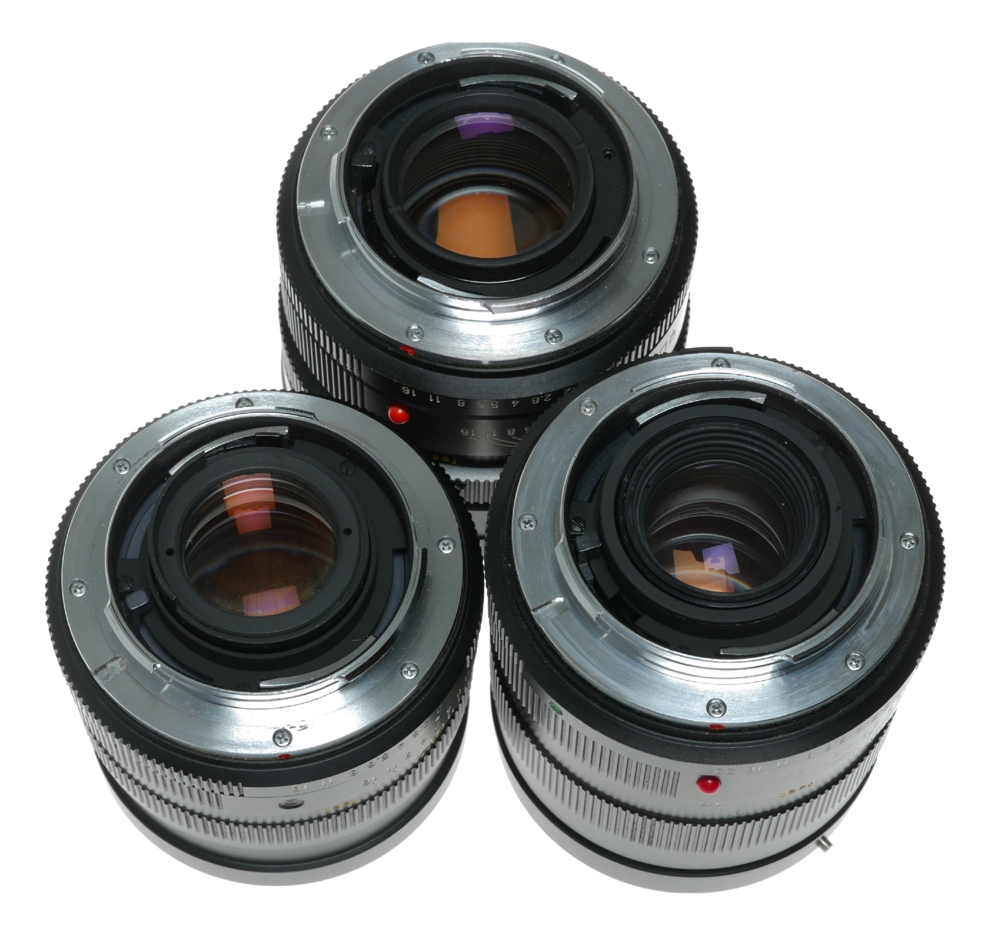 Leica R6.2 SLR 35, 90 and 60mm Macro-Elmarit-R film camera set
