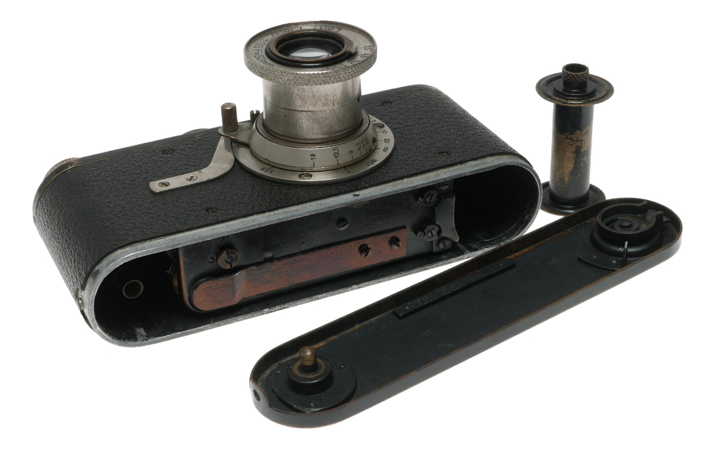 Leica I Black paint #9843 Leitz Elmar 3.5/50 mm collapsible lens