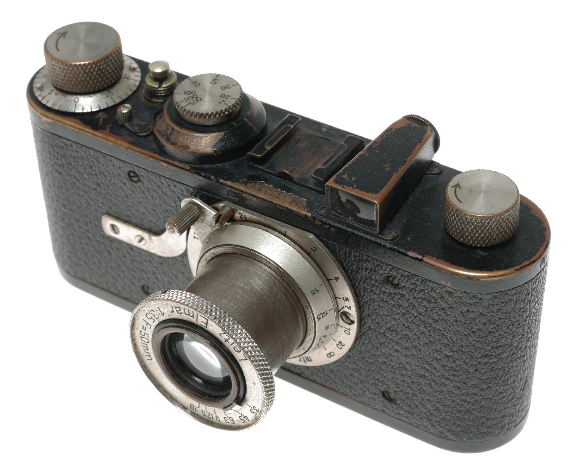 Leica I Black paint #9843 Leitz Elmar 3.5/50 mm collapsible lens