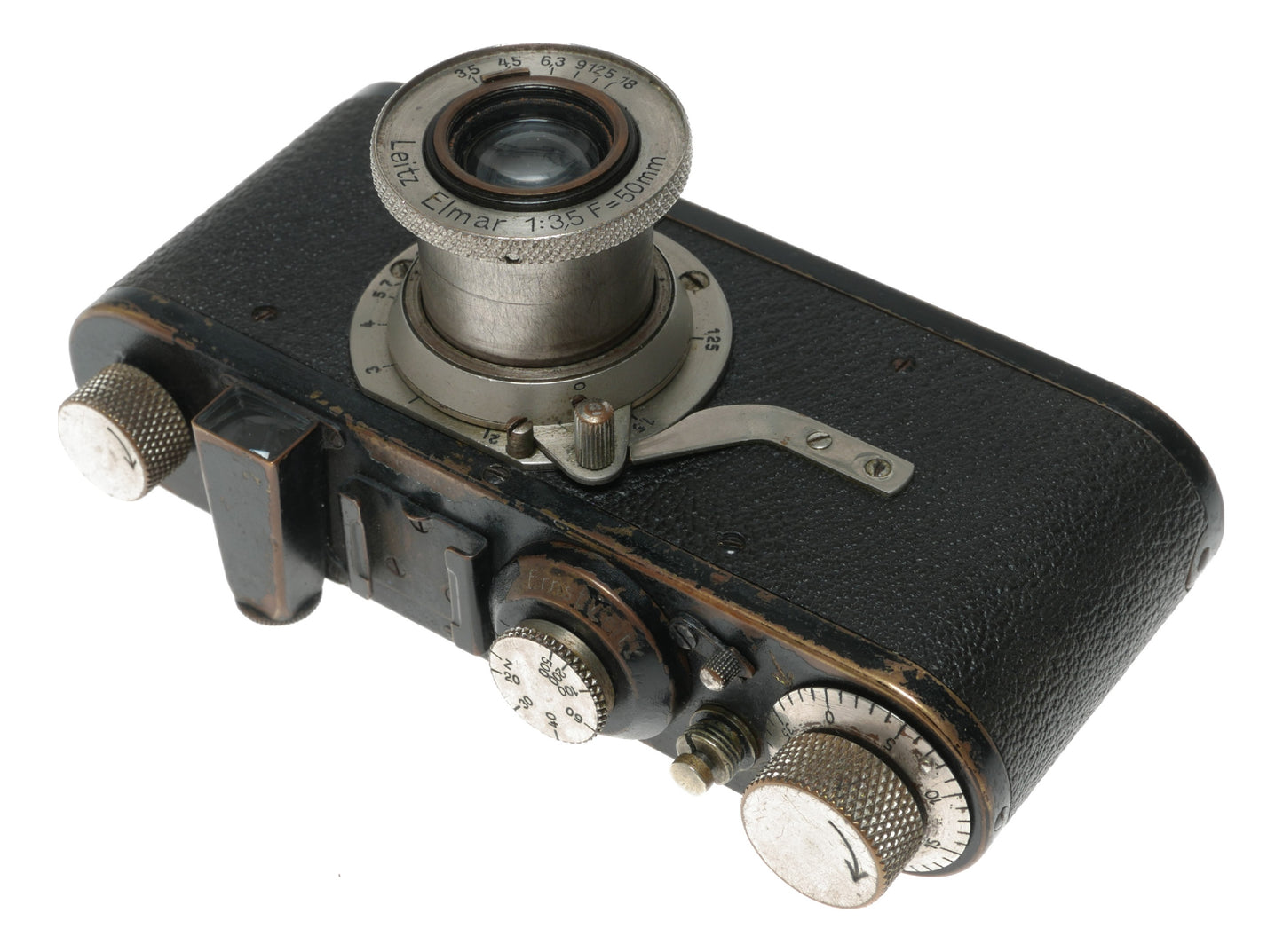 Leica I Black paint #9843 Leitz Elmar 3.5/50 mm collapsible lens