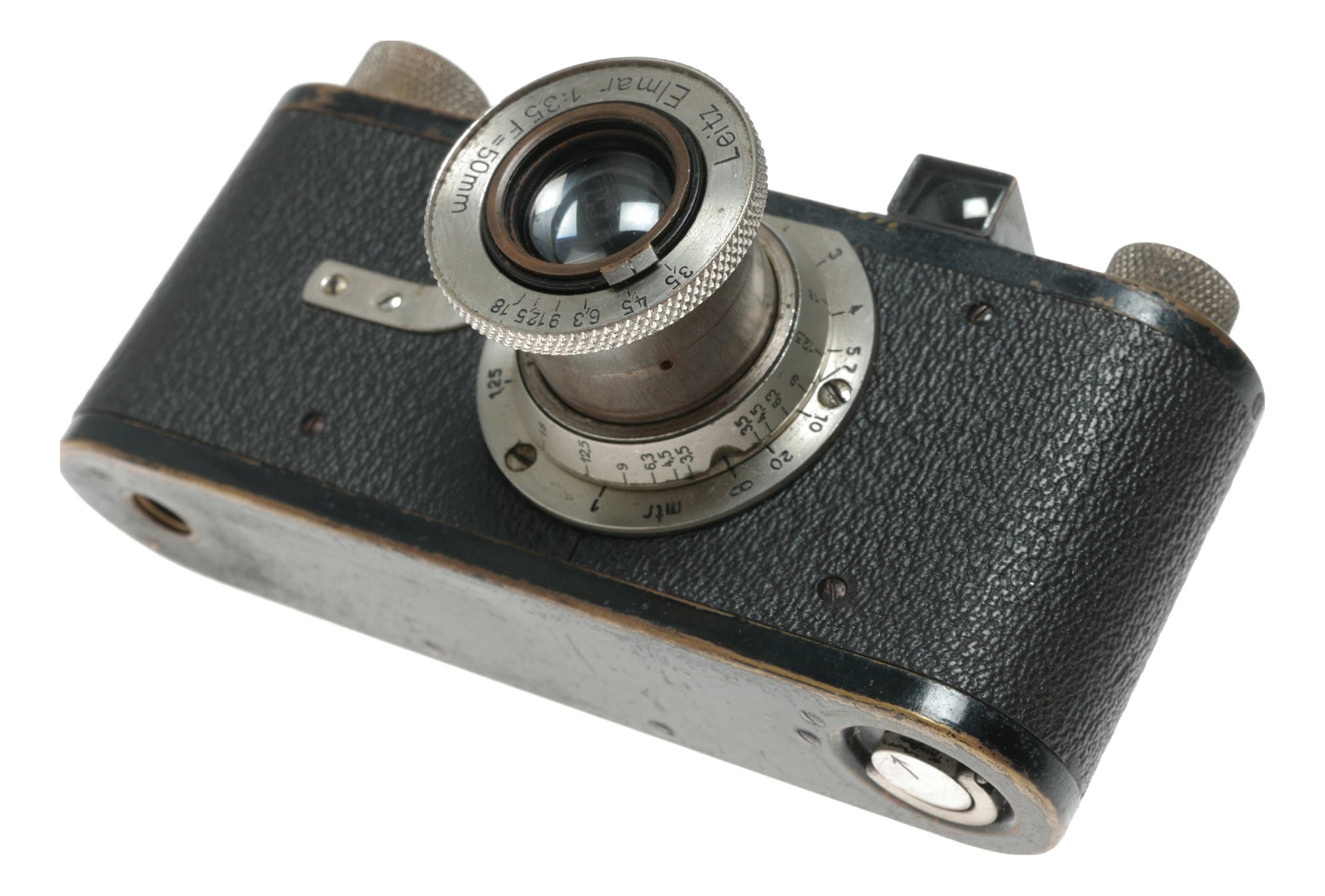 Leica I Black paint #9843 Leitz Elmar 3.5/50 mm collapsible lens