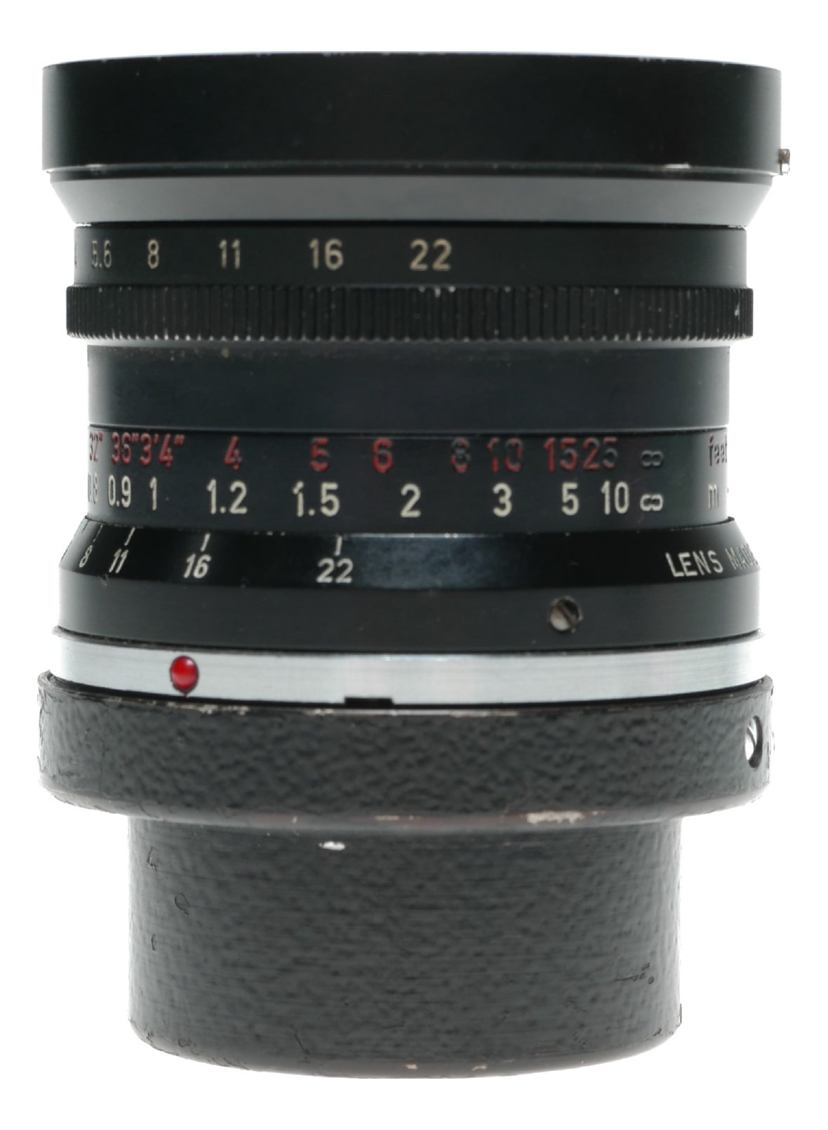 Leica Elmarit 1:2.8/28 mm vintage lens Canada hood infinity tab 9 elements
