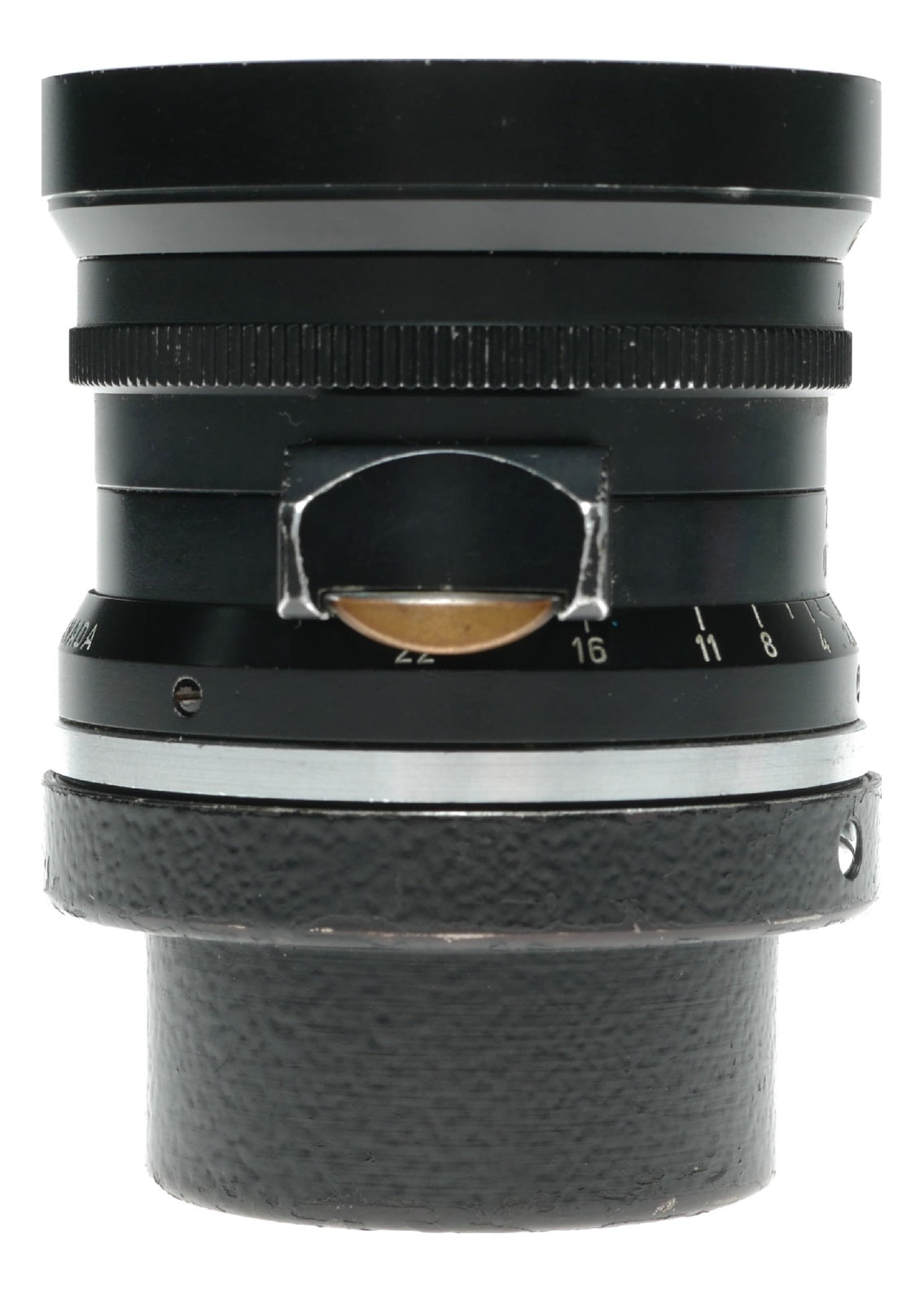 Leica Elmarit 1:2.8/28 mm vintage lens Canada hood infinity tab 9 elements