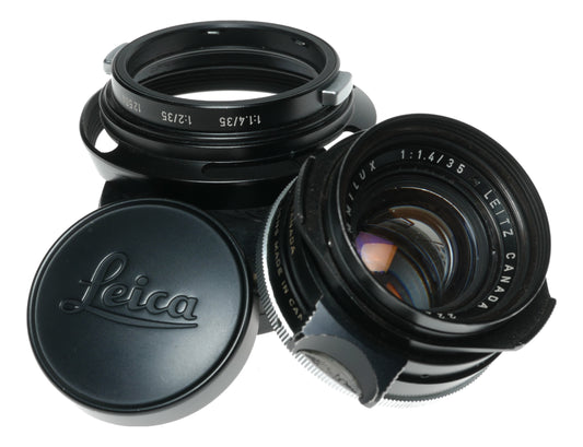 Leitz black Summilux 1.4/35mm infinity lock Canada Rare